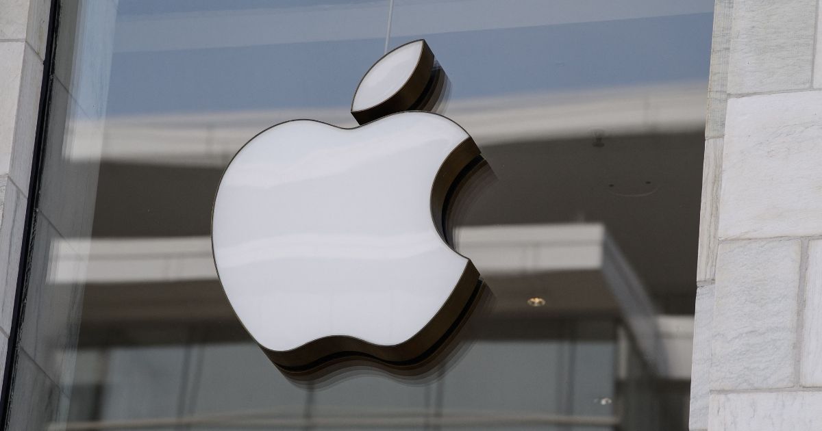 The Apple logo is seen at the entrance of the company’s store in Washington, D.C., on Sept. 14.
