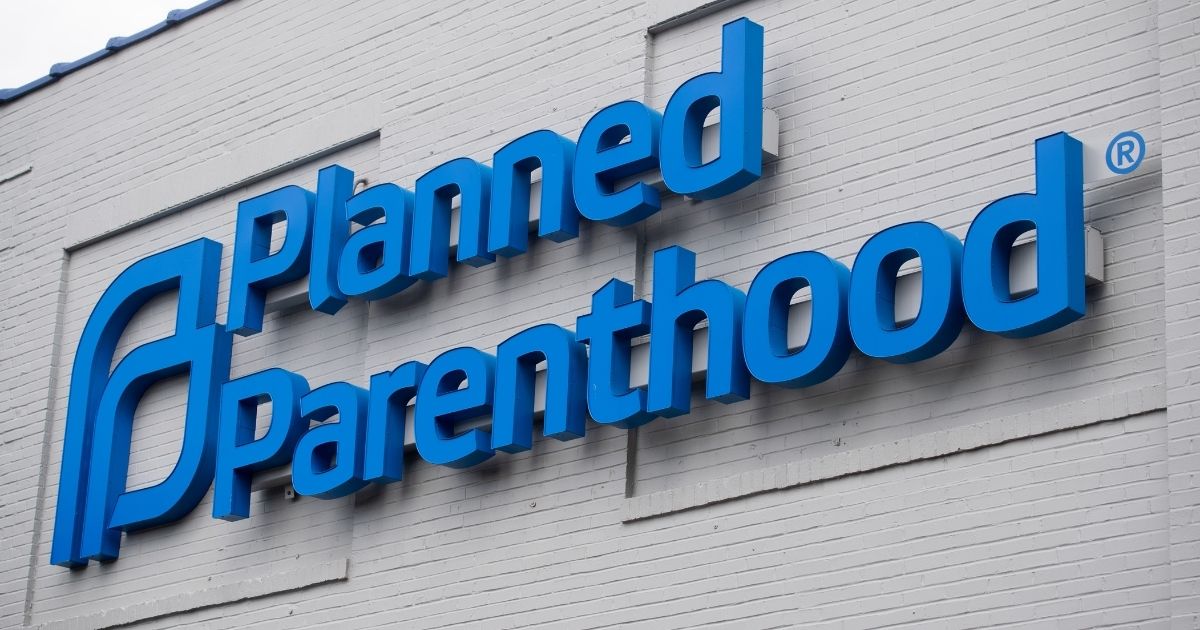 The Planned Parenthood logo is seen outside a facility in St. Louis on May 30, 2019.