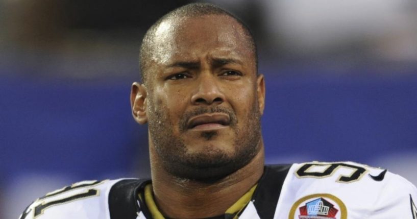 New Orleans Saints defensive end Will Smith looks on during a game against the New York Giants in East Rutherford, New Jersey, on Dec. 9, 2012.