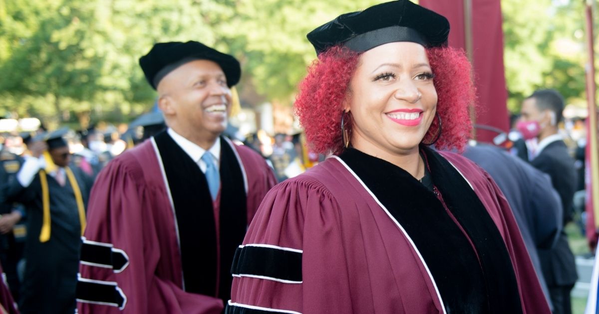 Author Nikole Hannah-Jones attends the 137th Commencement at Morehouse College in Atlanta on May 16.
