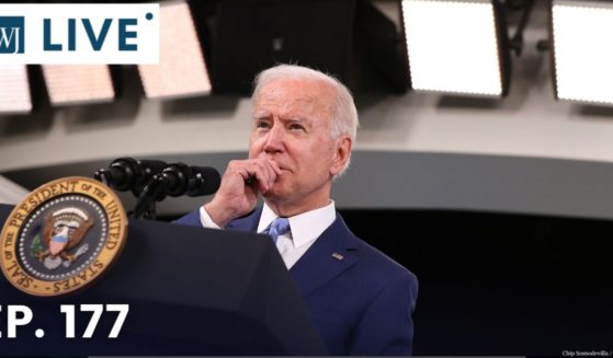 President Joe Biden delivers remarks on the September jobs numbers in the South Court Auditorium in the Eisenhower Executive Office Building on Friday in Washington, D.C.