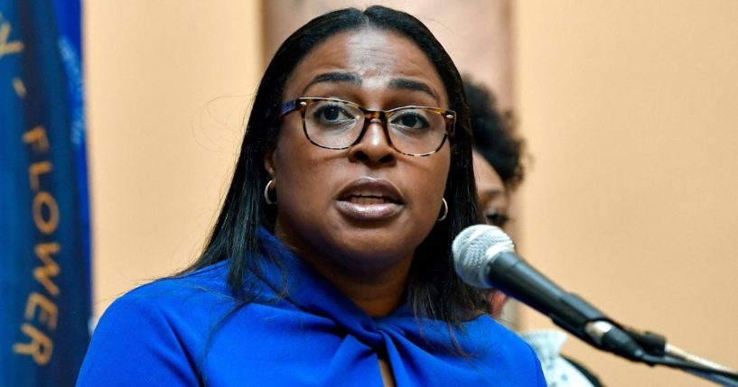Lovely Warren, the Democratic mayor of Rochester, New York, speaks during a news conference in the city on Sept. 3, 2020.