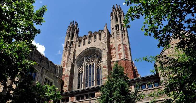 Sterling Law Building at Yale University in New Haven, Connecticut, is pictured in the stock image above.