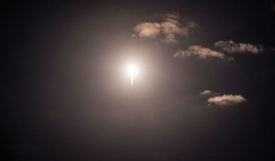 The SpaceX Falcon 9 rocket carrying the Inspiration4 crew launches from NASA's Kennedy Space Center in Cape Canaveral, Florida, on Sept. 15.
