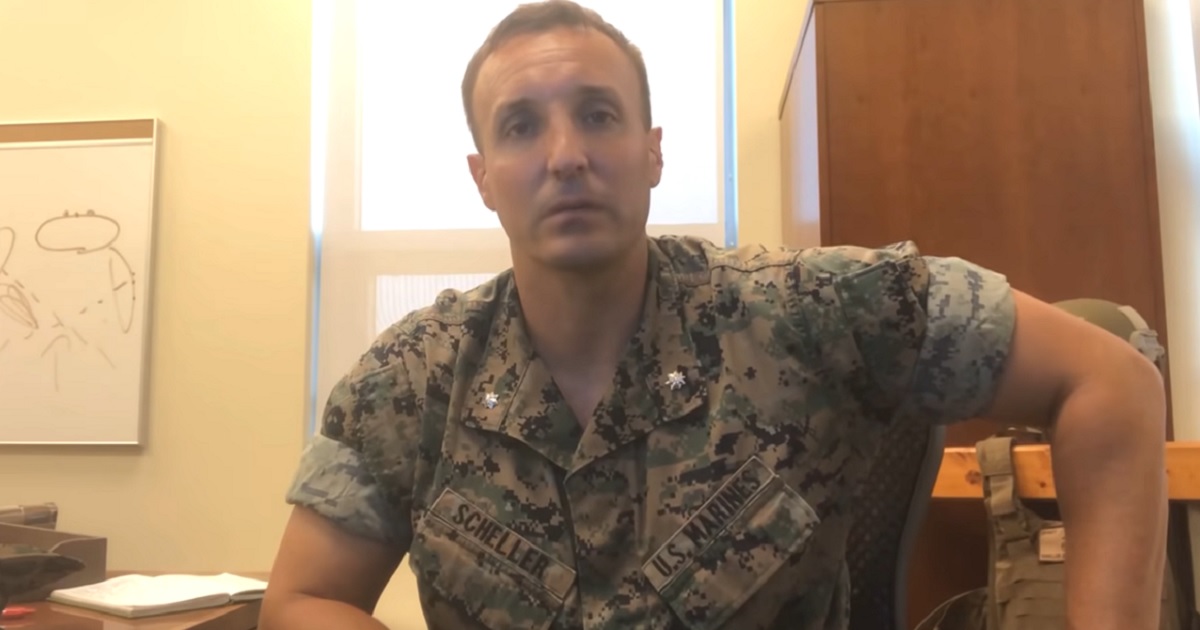 Marine Lt. Col. Stuart Scheller in a video denouncing the conduct of the withdrawal from Afghanistan.