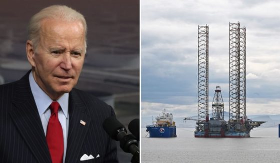 The administration of President Joe Biden, left, on Friday suggested raising the rates for energy companies to drill for oil and natural gas on public lands amid rising fuel prices.
