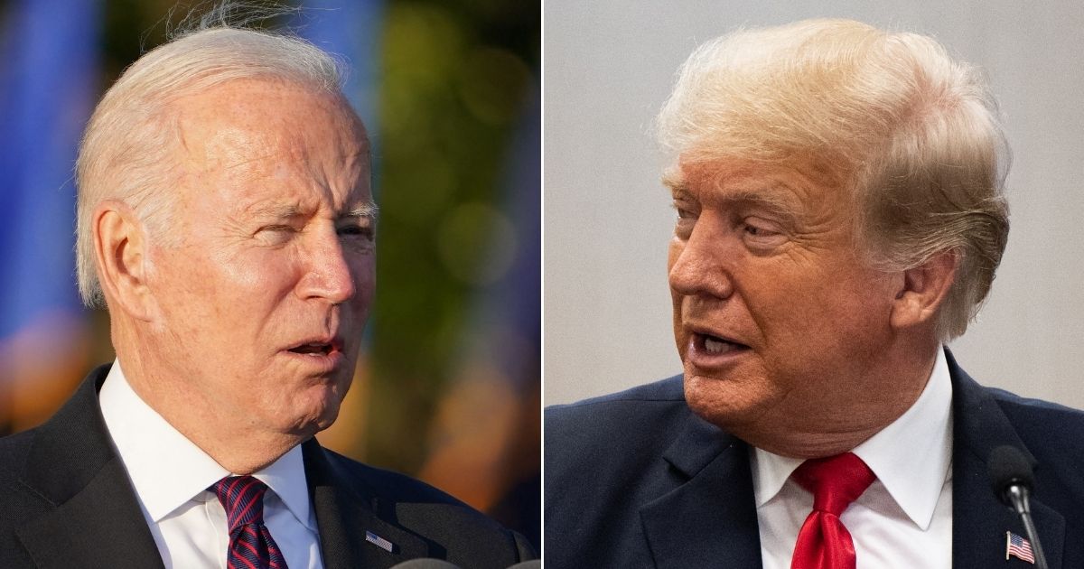 President Joe Biden, left, and former President Donald Trump, right.