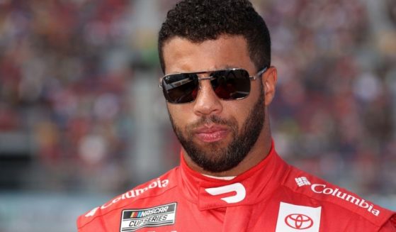 Bubba Wallace is seen prior to the NASCAR Cup Series Championship at Phoenix Raceway on Nov. 7 in Avondale, Arizona.