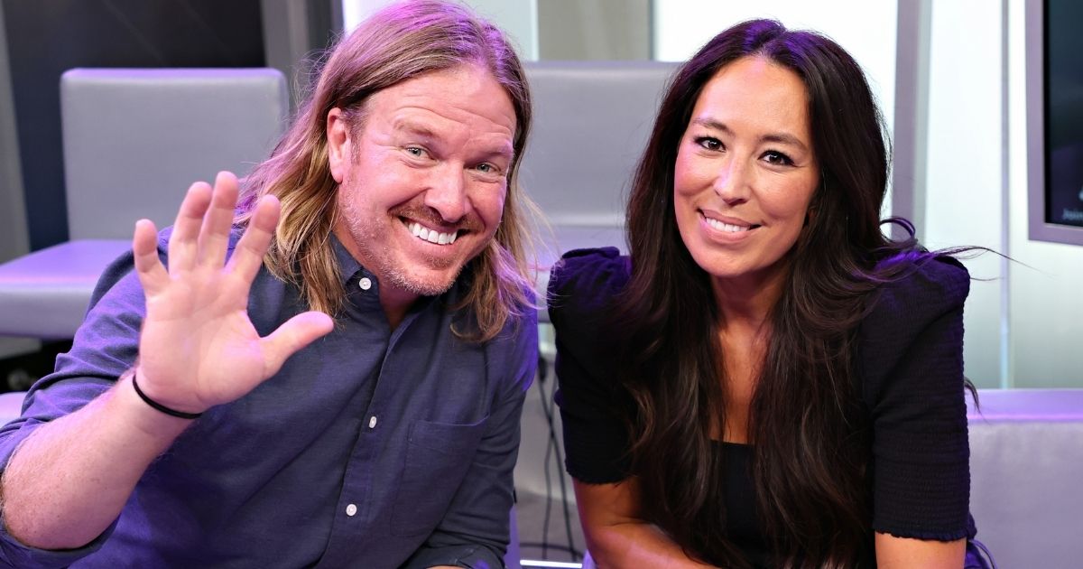 Magnolia's Chip and Joanna Gaines pose for photos during an appearance at SiriusXM Studios in New York City on July 14.
