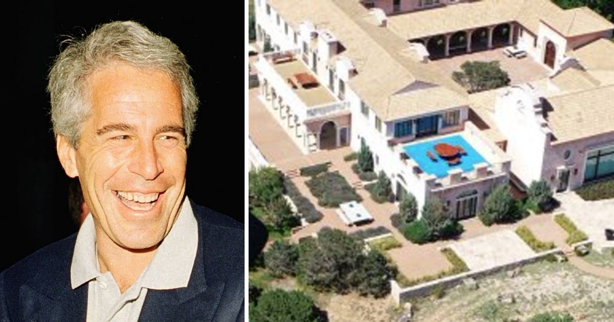 Jefferey Epstein poses for a photo at the Mar-a-Lago Club in Palm Beach, Florida, on Feb. 12, 2000. This is an birds-eye view of Epstein's Zorro Ranch located in New Mexico.