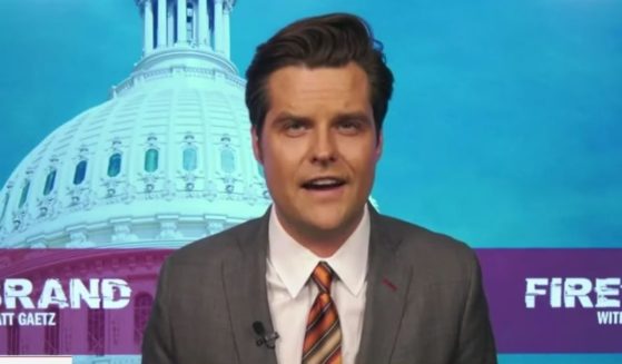 Republican Rep. Matt Gaetz of Florida expresses his support of Kyle Rittenhouse during a Wednesday interview with Newsmax.