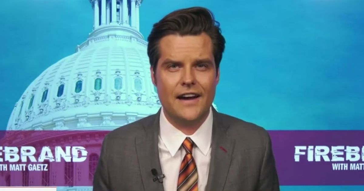 Republican Rep. Matt Gaetz of Florida expresses his support of Kyle Rittenhouse during a Wednesday interview with Newsmax.