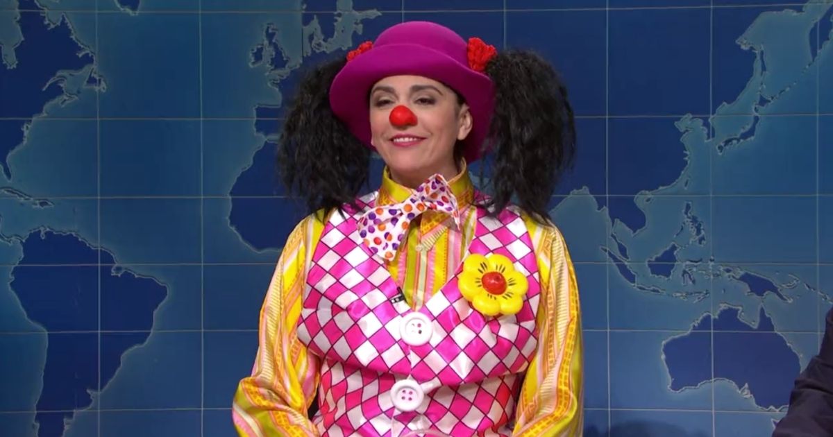 Actress Cecily Strong jokes about abortion as Goober the Clown on "Saturday Night Live."