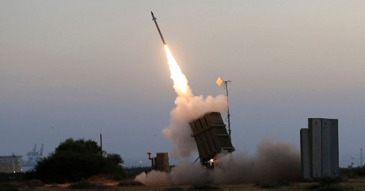 Israel's missile defense system, the Iron Dome, fires a missile to shoot down a rocket fired from the Gaza Strip on July 5, 2014.