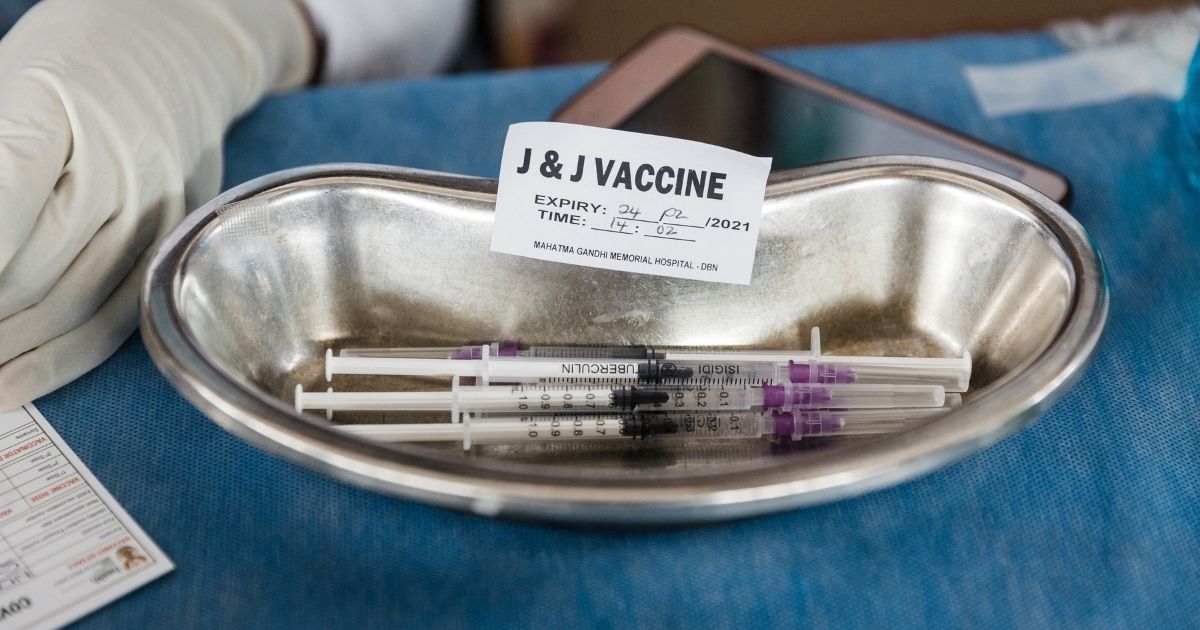 Doses containing the Johnson & Johnson COVID-19 vaccine to be administered are seen ahead of the launch of the VaxuMzansi National Vaccine Day Campaign at the Gandhi Phoenix Settlement in Bhambayi township, north of Durban, South Africa, on Sept. 24, 2021.