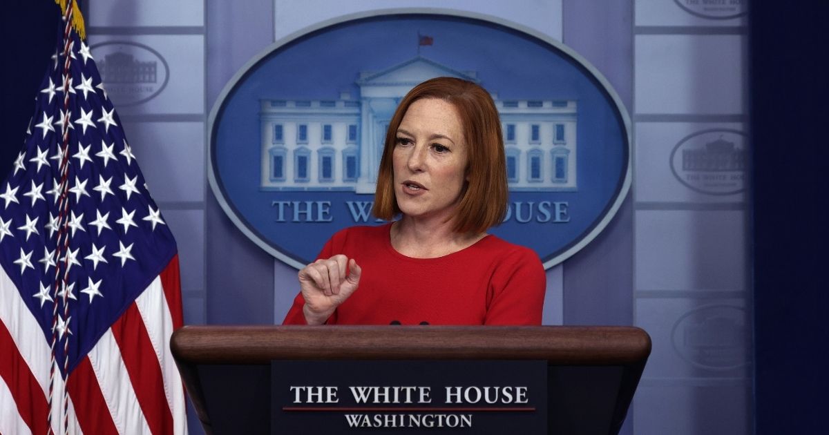 White House Press Secretary Jen Psaki speaks during a daily news briefing at the White House on Friday in Washington, D.C.