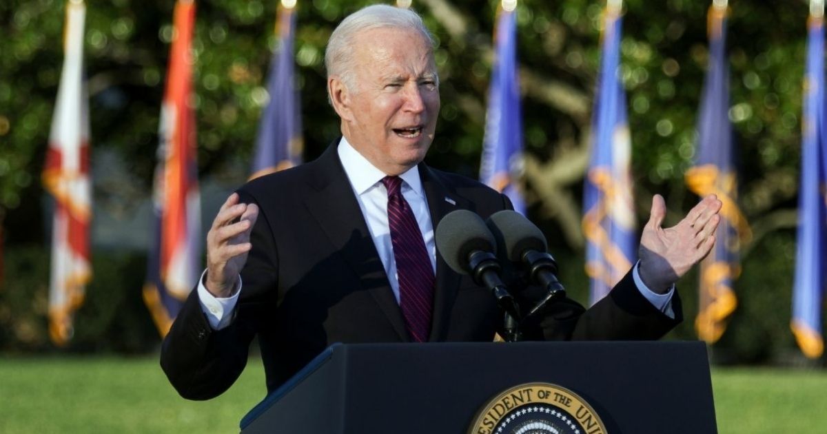 President Joe Biden delivers remarks before signing the $1.2 trillion Infrastructure Investment and Jobs Act during a ceremony on the South Lawn at the White House on Monday in Washington, D.C.