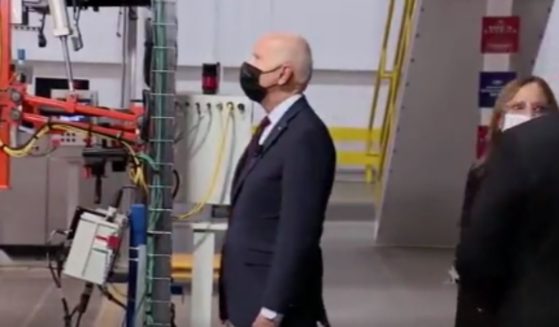 President Joe Biden took a tour of a General Motors factory in Detroit on Wednesday.