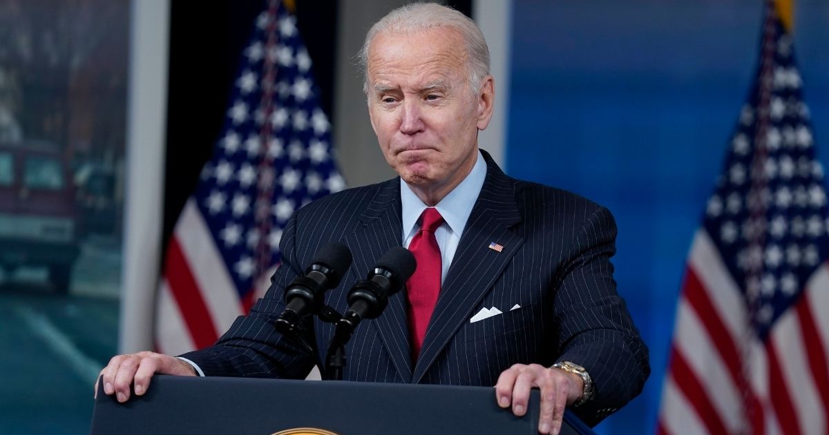 President Joe Biden speaks on the economy from the White House campus on Tuesday.