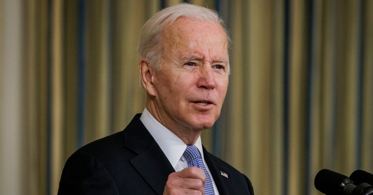 President Joe Biden speaks during a news conference at the White House on Saturday.