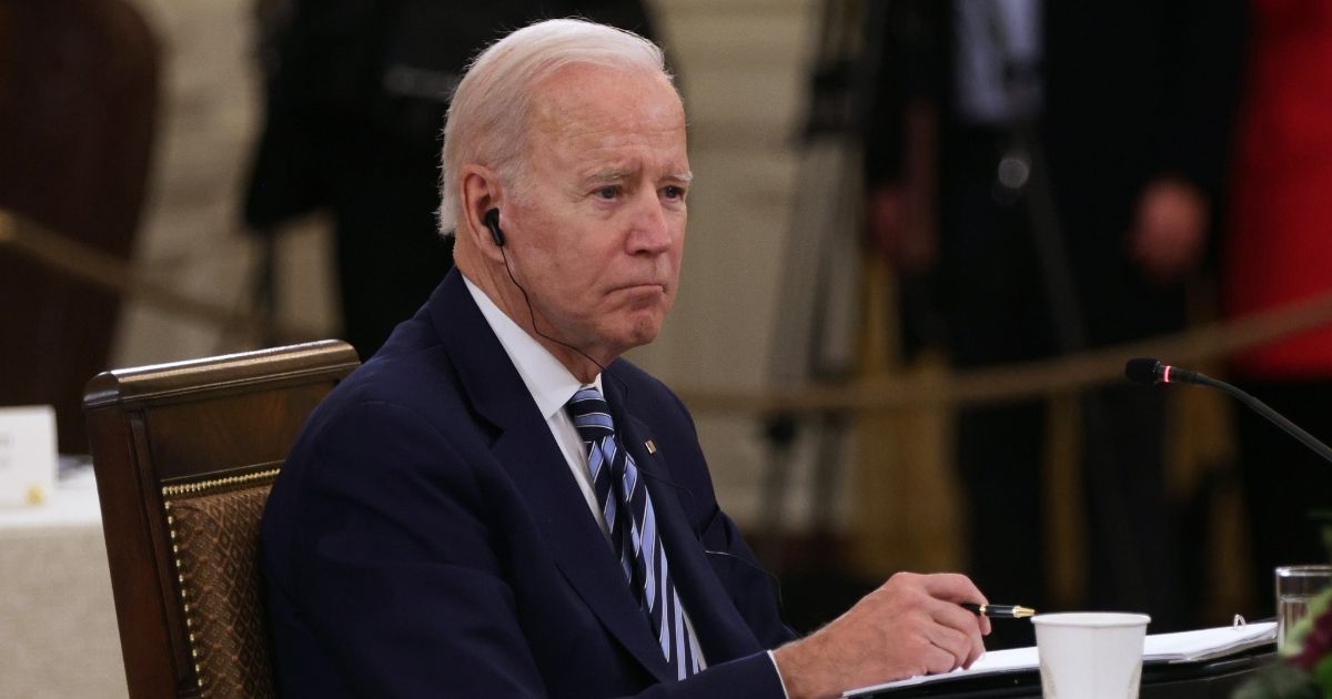 President Joe Biden listens during the first North American Leaders’ Summit (NALS) since 2016 in the East Room at the White House on Nov. 18 in Washington, D.C.