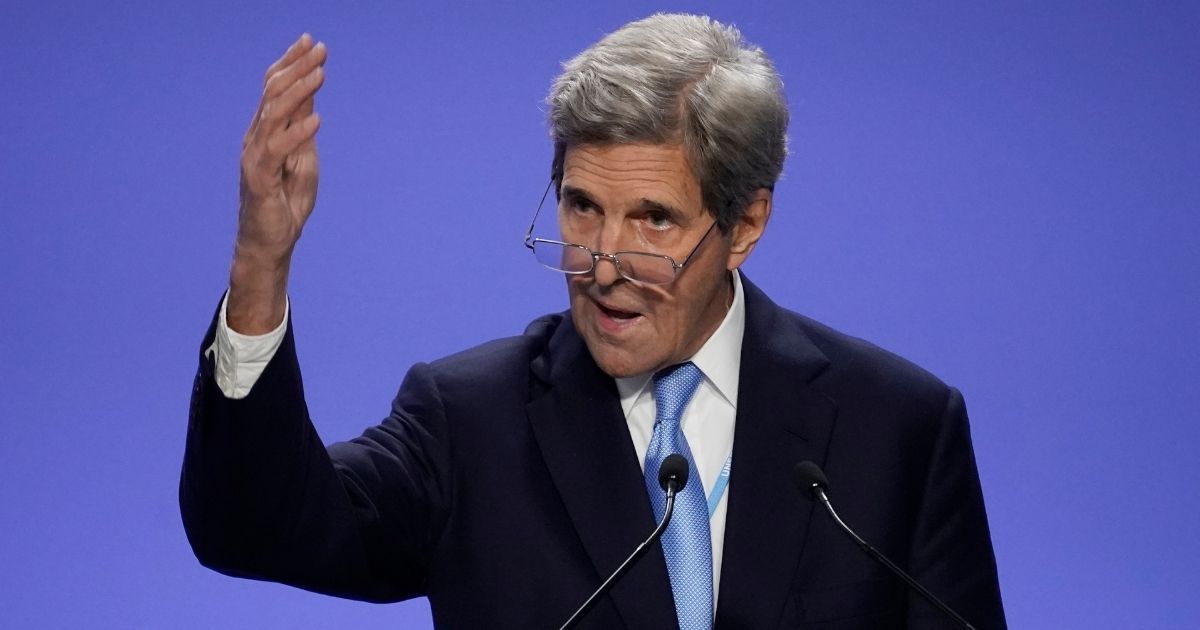 United States Special Presidential Envoy for Climate John Kerry speaks at the COP26 U.N. Climate Summit, in Glasgow, Scotland, on Wednesday.