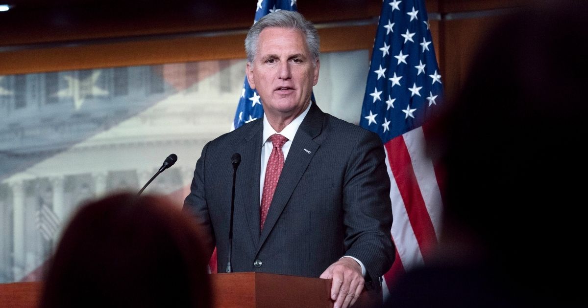 House Minority Leader Kevin McCarthy speaks during a news conference at the Capitol in Washington, D.C., on Nov. 5.