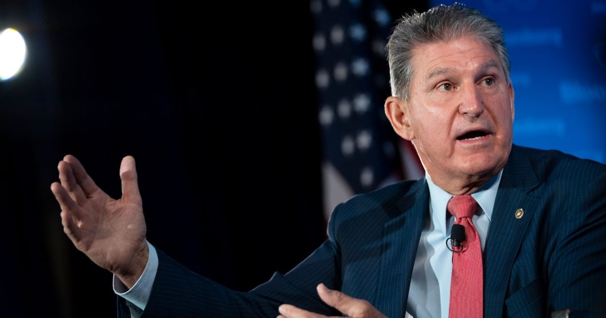 Manchin of West Virginia speaks during an event with the Economic Club of Washington at the Capitol Hilton Hotel on Oct. 26, 2021 in Washington, D.C.