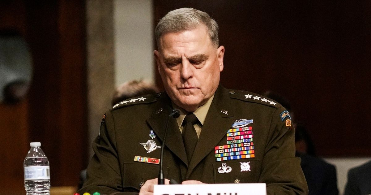 Chairman of the Joint Chiefs of Staff Gen. Mark A. Milley testifies at a Senate Armed Services Committee hearing on the conclusion of military operations in Afghanistan and plans for future counterterrorism operations on Capitol Hill on Sept. 28 in Washington, D.C.