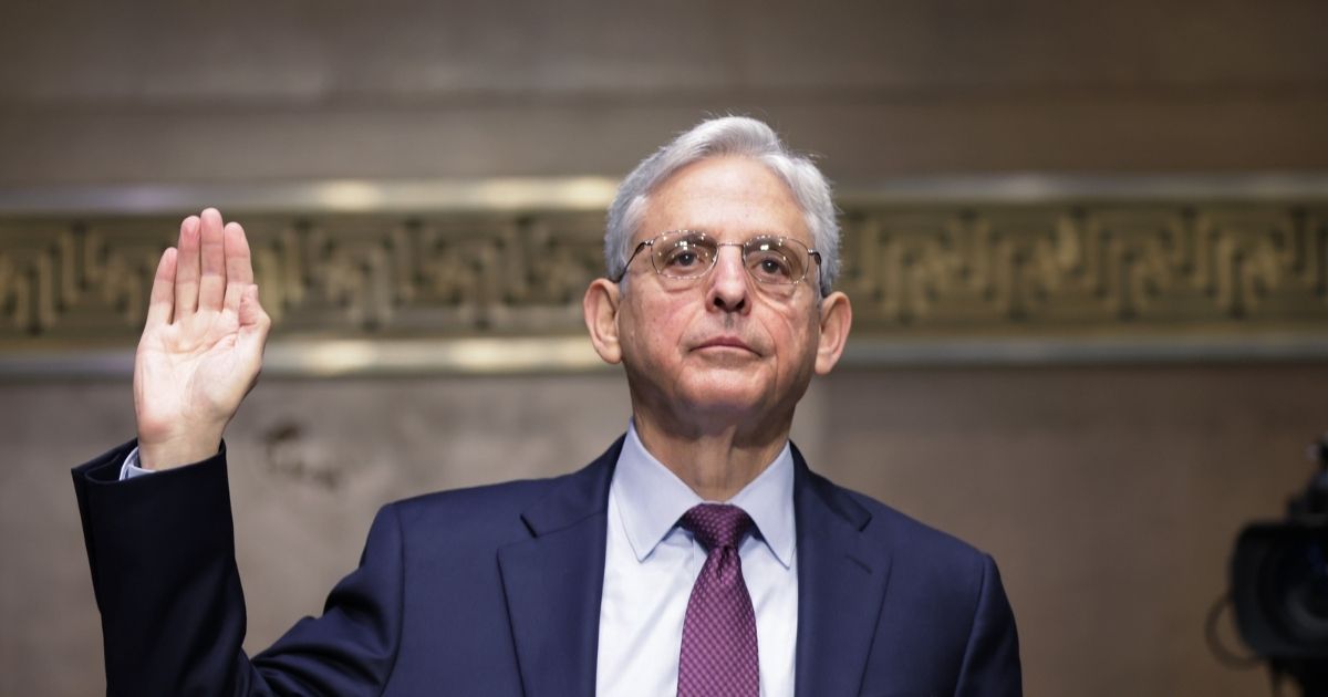 Attorney General Merrick Garland is sworn in at a Senate Judiciary Committee hearing about oversight of the Department of Justice on Oct. 27 in Washington, D.C.