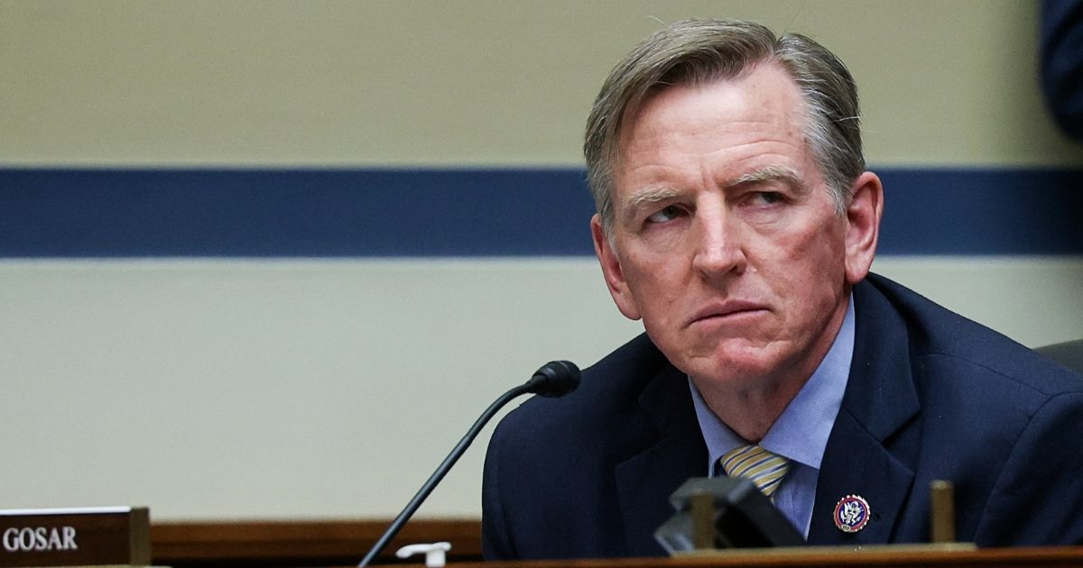Republican Rep. Paul Gosar of Arizona attends a House Oversight and Reform Committee hearing in Washington, D.C., on May 12.
