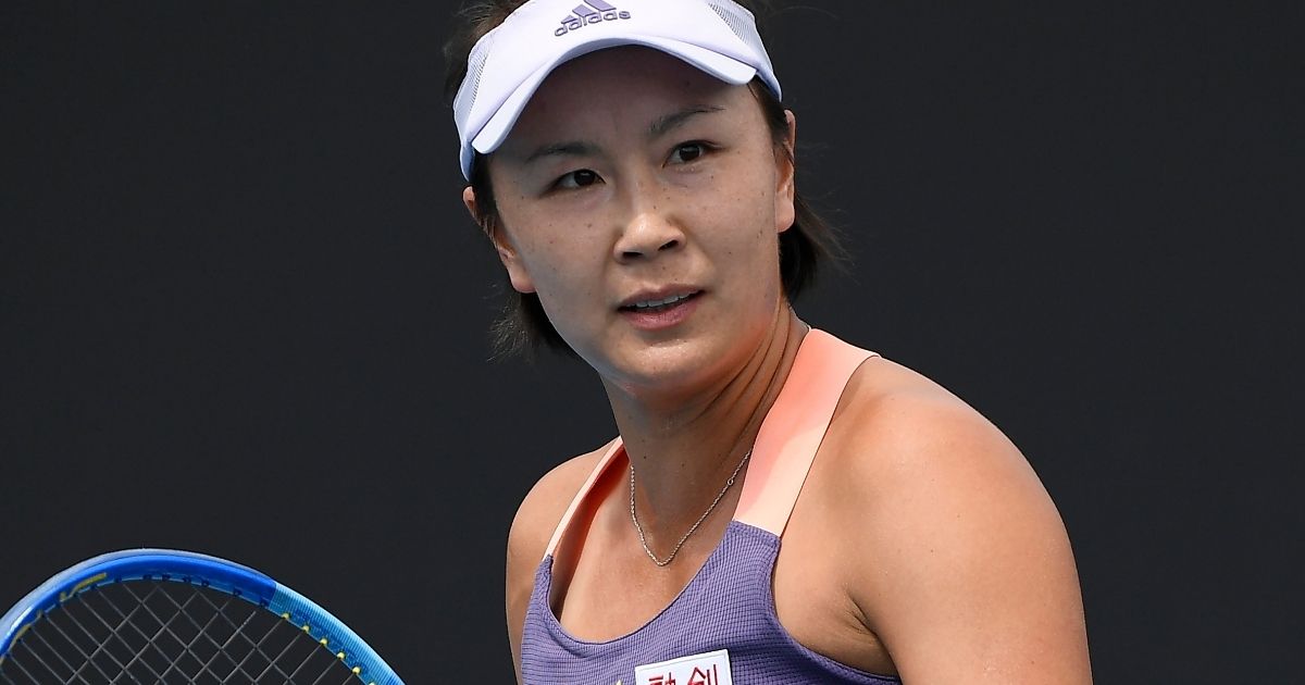 China's Peng Shuai is seen at a match during the Australian Open tennis championship in January 2020. YouTube removed ad content from a podcast discussing the athlete, who apparently went missing after accusing a high-ranking Chinese Communist Party leader of sexual assault.