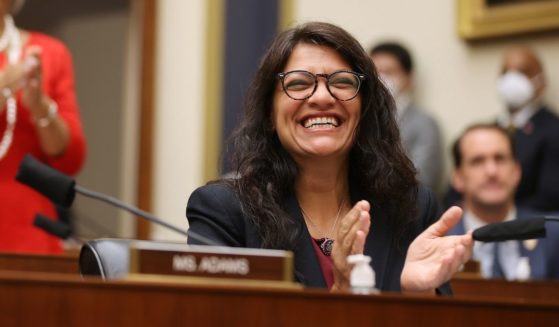 Democratic Rep. Rashida Tlaib of Michigan applauds during a committee hearing in the Rayburn House Office Building on Capitol Hill on July 20 in Washington, D.C.