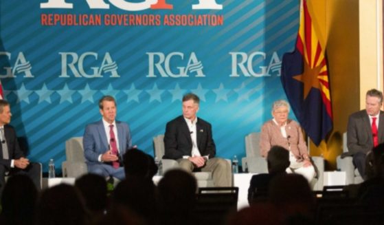 Several Republican governors, including from left to right Bill Lee of Tennessee, Brian Kemp of Georgia, Mark Gordon of Wyoming, Kay Ivey of Alabama, and Mike Dunleavy of Alaska, spoke at a Republican Governors Association event on Thursday to discuss how GOP states are recovering better than Democratic states from the COVID-19 pandemic.