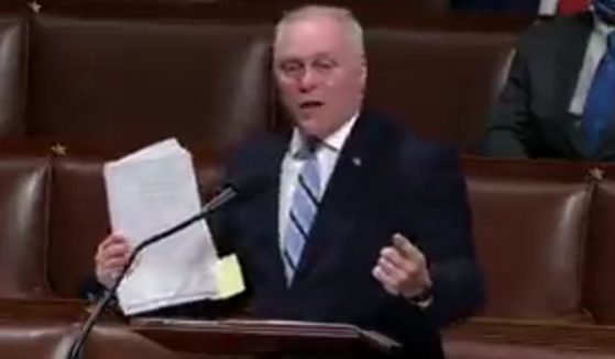 House Minority Whip Steve Scalise, a Republican from Louisiana, spoke out against the Biden administration's spending bill before it passed late Friday night. There were so many objectionable portions of the bill that Scalise remarked on Twitter, 'No wonder they're doing it in the dark of night.'