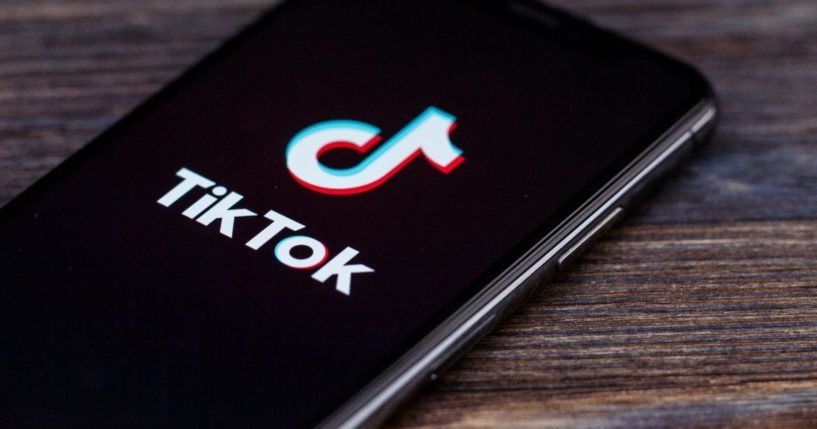 The TikTok social media app is pictured on a smartphone in the stock image above.