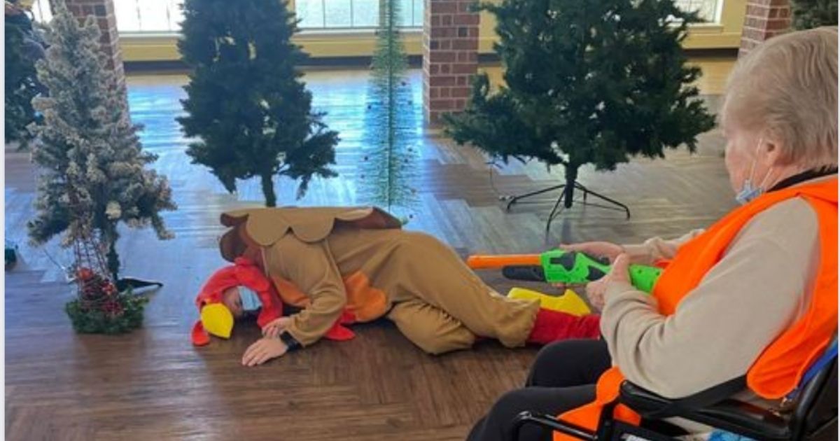 Residents at Azle Manor Rehabilitation and Healthcare went "turkey hunting" with nerf guns during a Thanksgiving-themed activity on Nov. 23.