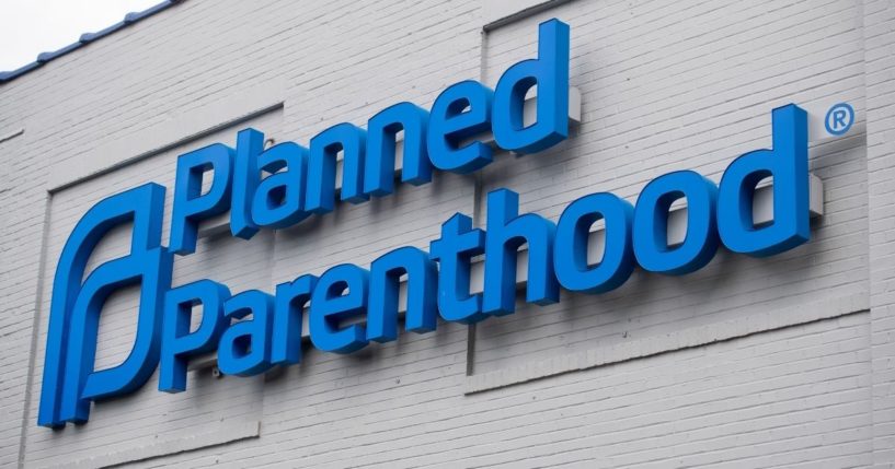 The Planned Parenthood logo is seen outside one of the abortion vendor’s centers in St. Louis, on May 30, 2019.