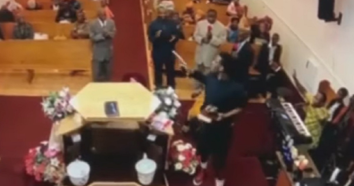 A gunman threatens the congregation of a church in Nashville, Tennessee, on Sunday before the pastor tackled him from behind.
