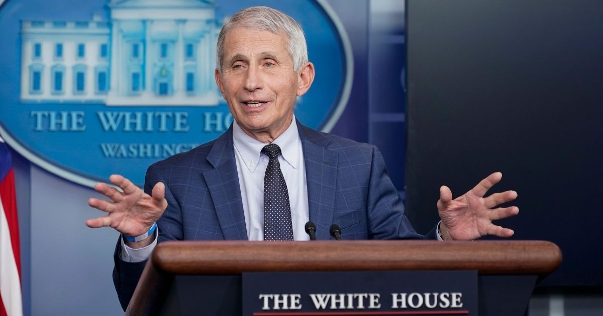 Dr. Anthony Fauci, director of the National Institute of Allergy and Infectious Diseases, speaks during the daily briefing at the White House in Washington on Dec. 1.