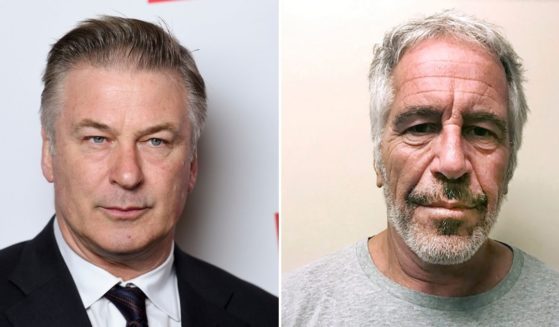 Actor Alec Baldwin, left, is pictured at the 2019 PEN America Literary Gala in New York City on May 21, 2019. Baldwin was linked to Jeffrey Epstein, right, this week when evidence in Ghislaine Maxwell's trial showed Baldwin's name in Epstein's "Little Black Book."