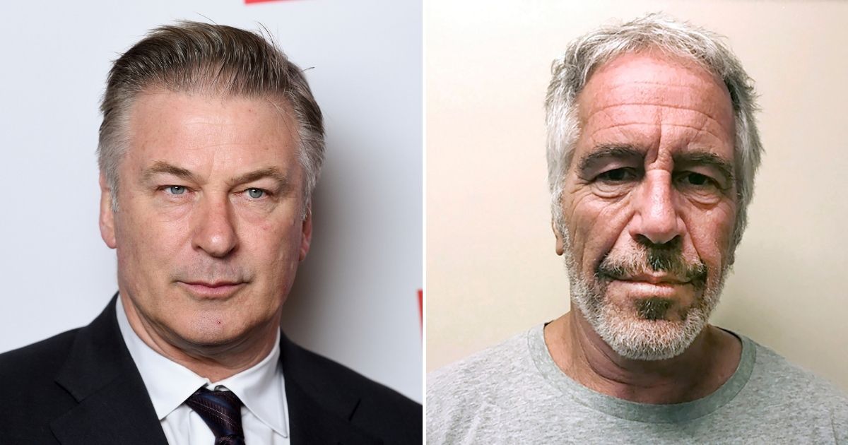 Actor Alec Baldwin, left, is pictured at the 2019 PEN America Literary Gala in New York City on May 21, 2019. Baldwin was linked to Jeffrey Epstein, right, this week when evidence in Ghislaine Maxwell's trial showed Baldwin's name in Epstein's "Little Black Book."