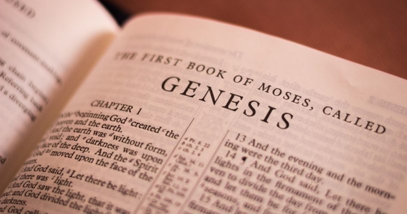 The book of Genesis is seen in this stock image.