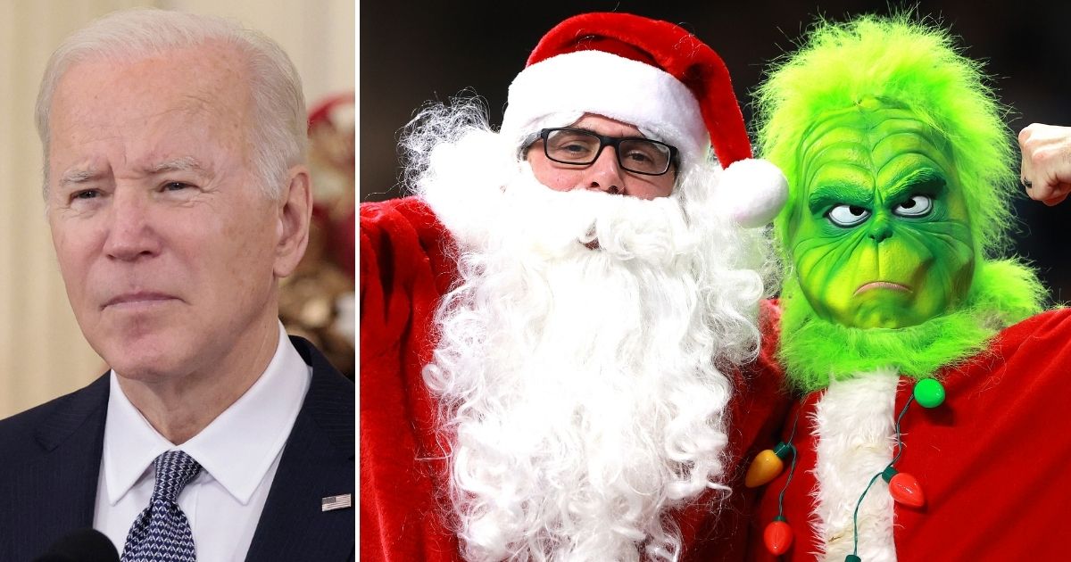 A recent poll concluded that the Grinch would be more happy than Santa Claus with President Joe Biden's handling of the economy.