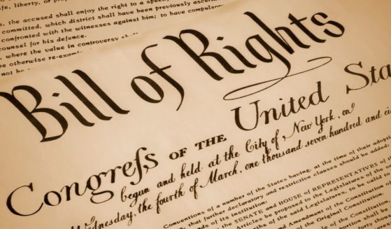 A reproduction of the Bill of Rights is seen in the above stock image.