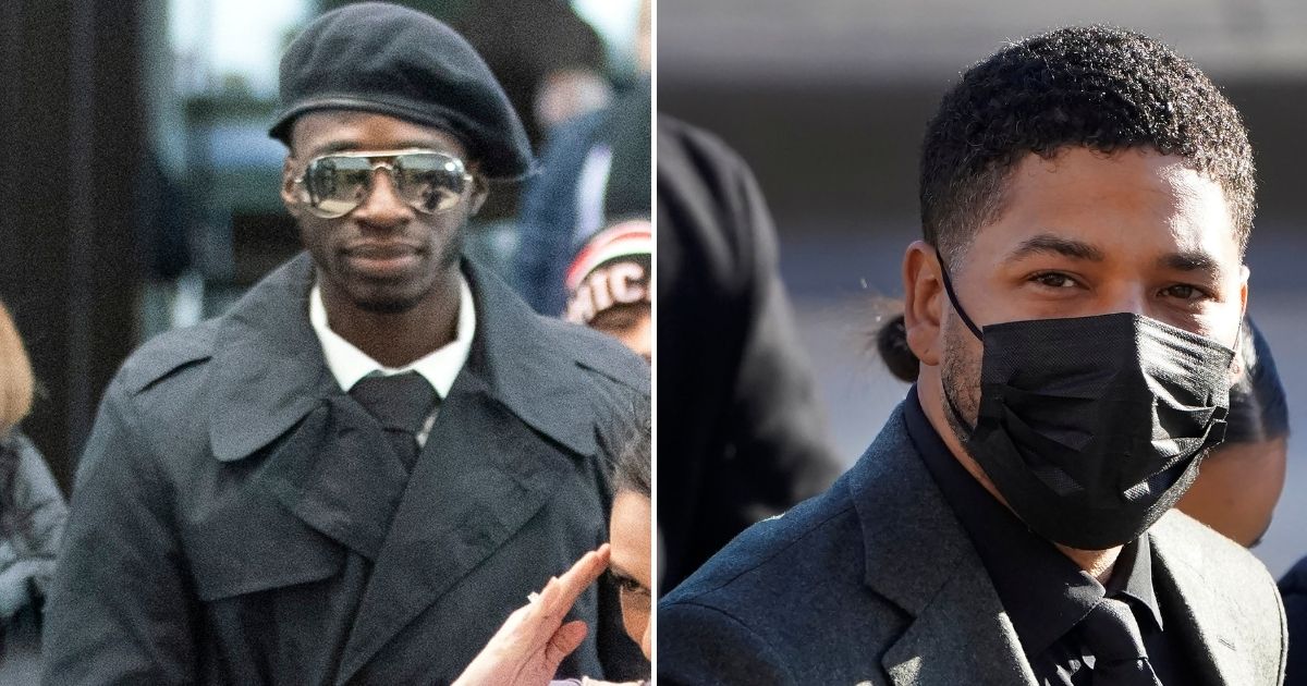 Bola Osundairo, left, has been accused by Jussie Smollett, right, of committing a hate crime against him with his brother in 2019. Osundairo claims Smollett orchestrated the incident, but Smollett testified that Osundairo committed the crime to get revenge.