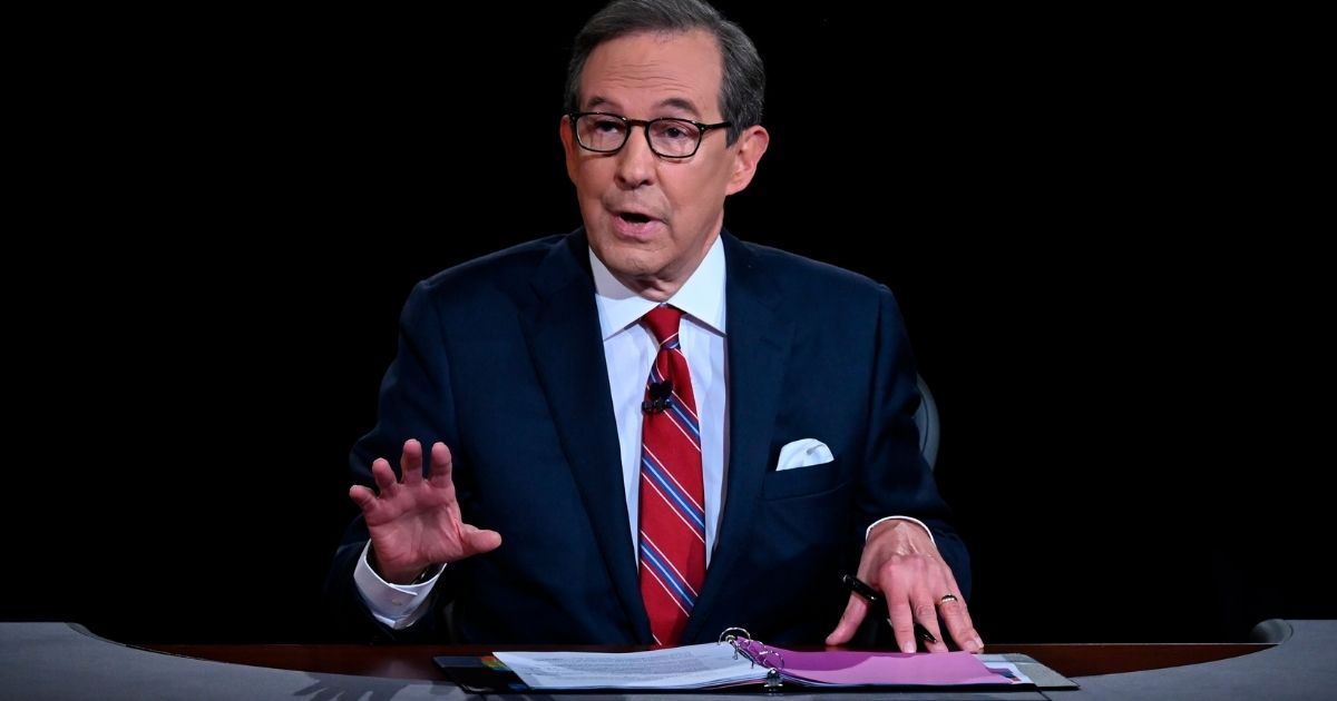 Now-former Fox News host Chris Wallace served as a moderator for a debate between former President Donald Trump and then-candidate Joe Biden on Sept. 29, 2020.