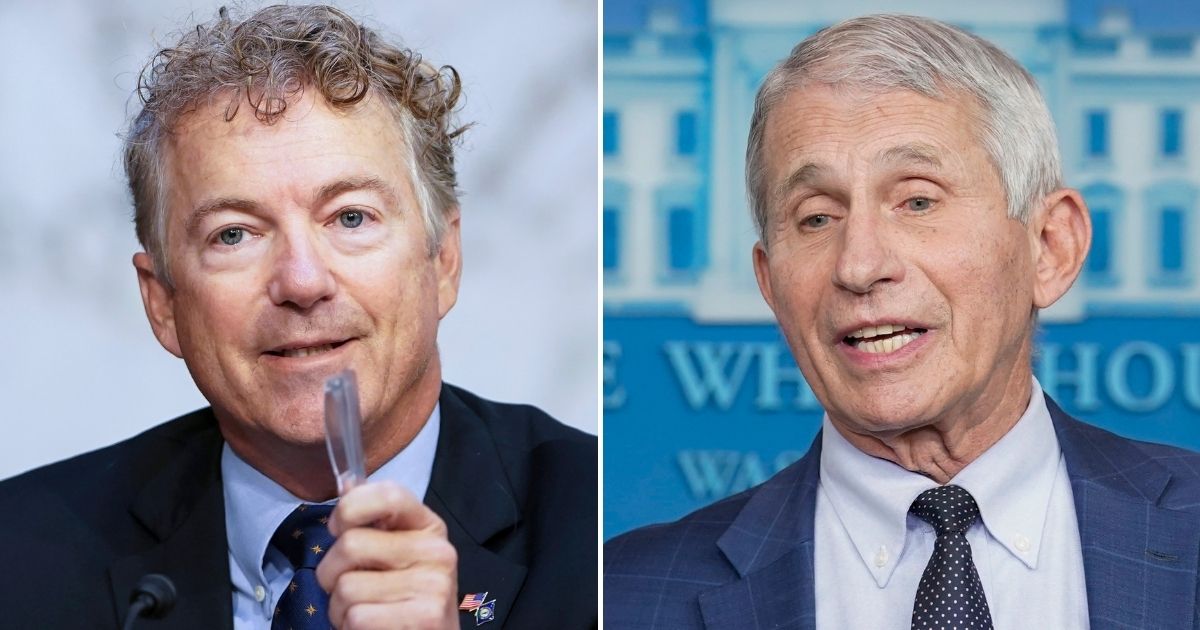 GOP Sen. Rand Paul of Kentucky, left, said this week that Anthony Fauci should stand trial for lying to congress during testimony regarding COVID-19 and gain-of-function research.