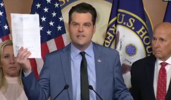 Texas GOP Rep. Matt Gaetz, flanked by Rep. Marjorie Taylor-Greene, decried the 'outrageous' treatment of the Jan. 6 incursion defendants at a news conference this week and pledged to get satisfactory answers to their inquiries after Republicans take power after the 2022 election.