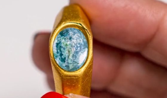 This gold ring, found by Israeli archaeologists off of the cost of Caesarea, depicts a Good Shepherd, which was a symbol of Jesus in early Christian art.
